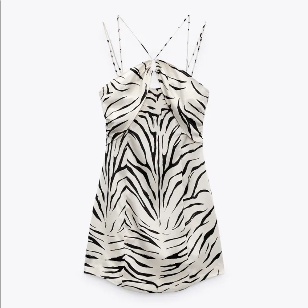 NEW Zara zebra mini dress
